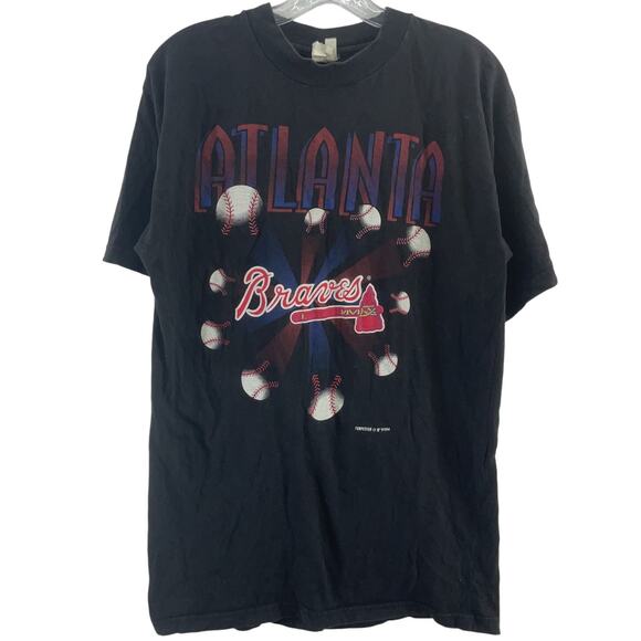 Competitor Other - Black VTG Atlanta Braves Baseball ‘94 Competitor Cotton T-Shirt Men's L Preowned